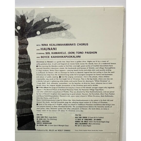 Webley Edwards Presents Hawaii Calls LP A Merry Hawaiian Christmas In Shrink - Picture 6 of 6